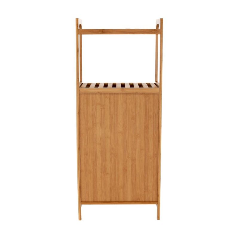 Kôš na bielizeň, prírodný bambus-sivá