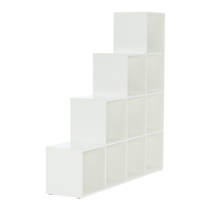 Regál pyramída, biely