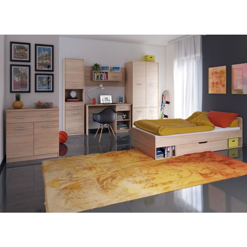 Regál 2D1S, dub sonoma