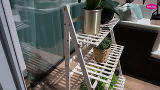 Skladací regál, biely, TYP 1