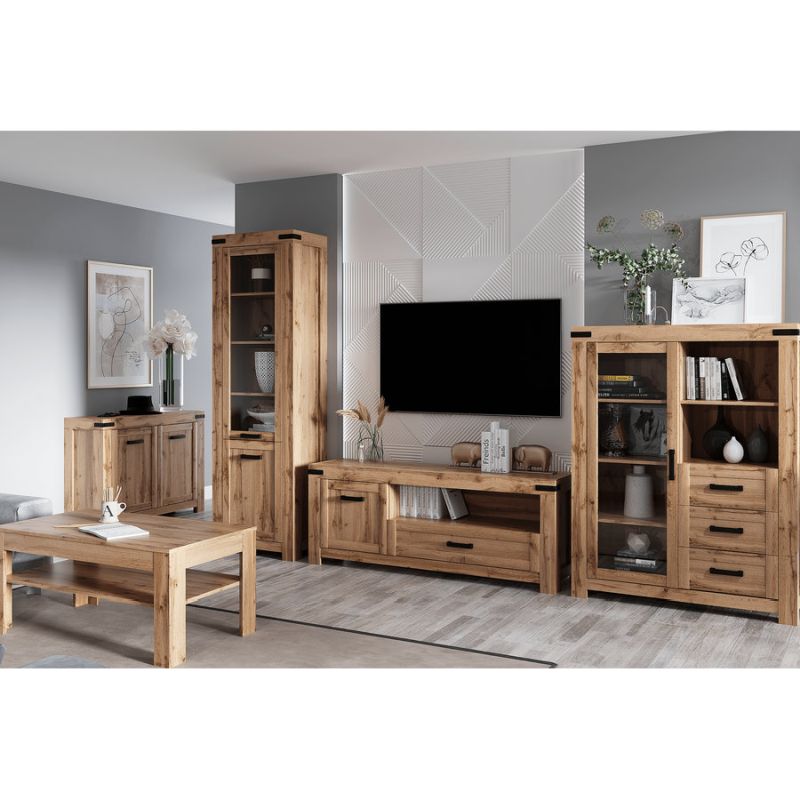 Konferenčný stolík s elegantným dizajnom, dub wotan