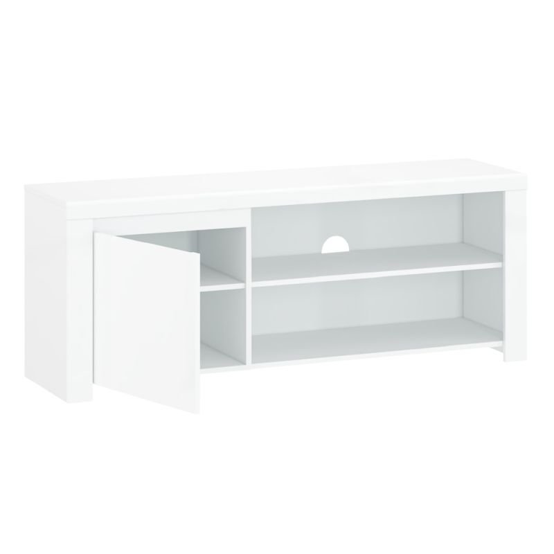 TV stolík 1D/160 v bielom lesku