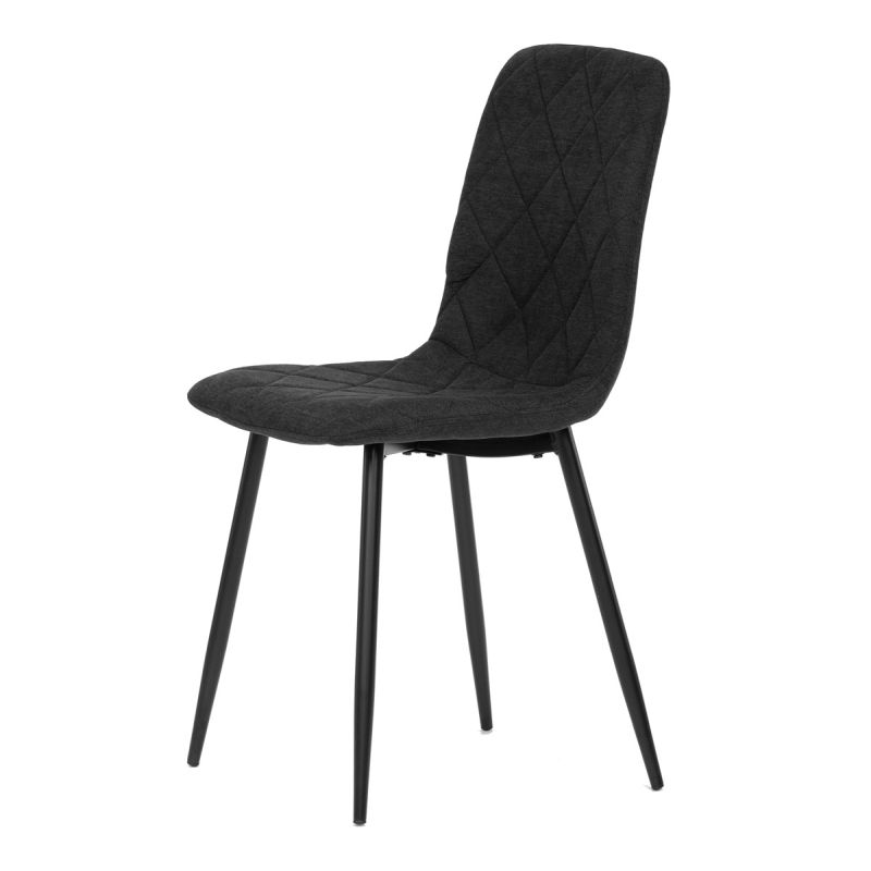 Moderná, štýlová a pohodlná stolička v čiernej látke