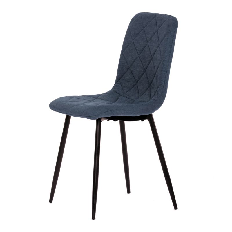 Moderná, štýlová a pohodlná stolička v modrej látke