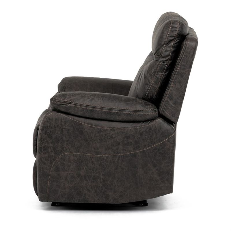 TV a relaxačné kreslo s elektrickým ovládaním, poťah coffee látka v dekore vintage