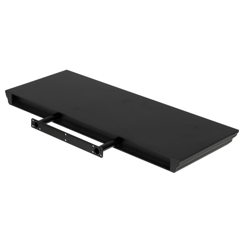 Moderná nástenná polička v čiernej farbe, 60 cm