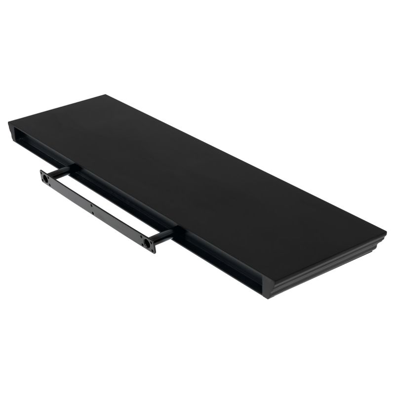 Moderná nástenná polička v čiernej farbe, 80 cm