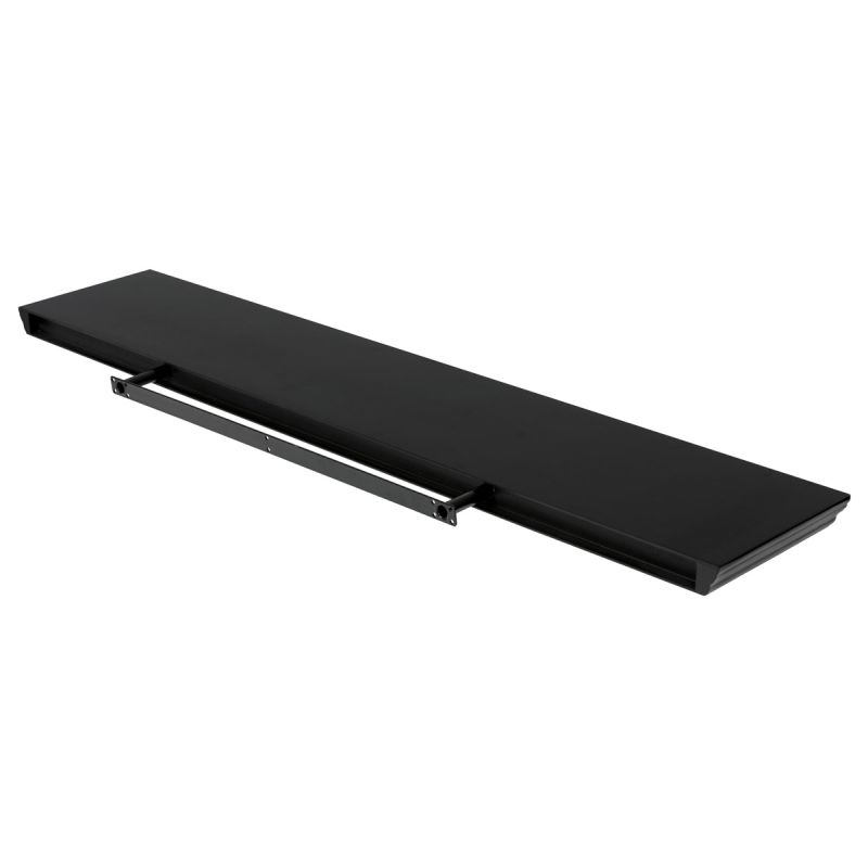 Moderná nástenná polička v čiernej farbe, 120 cm