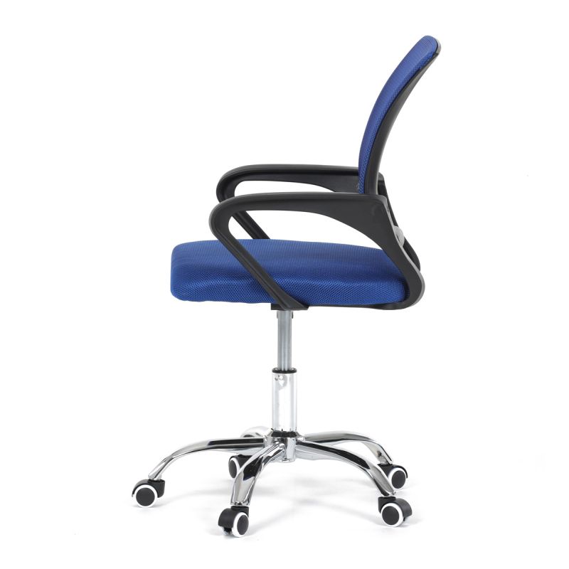 Kancelárska stolička, poťah modrá látka a sieťovina MESH