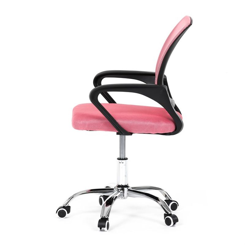 Kancelárska stolička, poťah ružová látka a sieťovina MESH