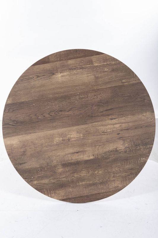 Okrúhly konferenčný stolík 45, MDF orech, nožičky chróm