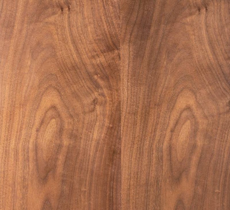 Dizajnérsky konferenčný stolík 120, dymové sklo, MDF orech, čierne nohy