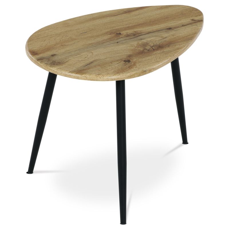 Konferenčný stôl na troch nohách, MDF doska divoký dub 60x40