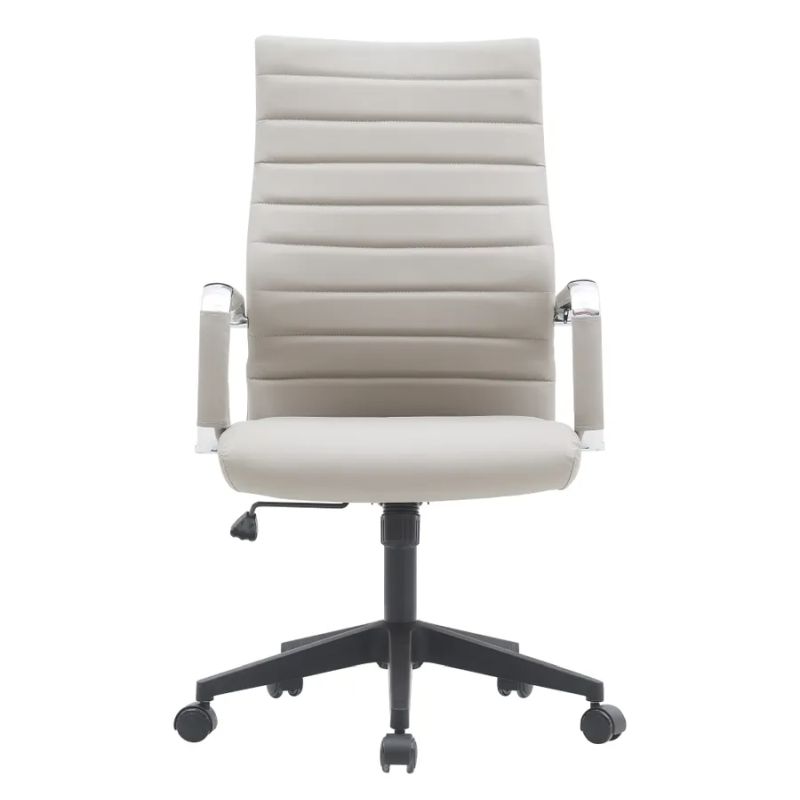 Pohodlné kreslo do kancelárie v sivohnedej TAUPE ekokoži