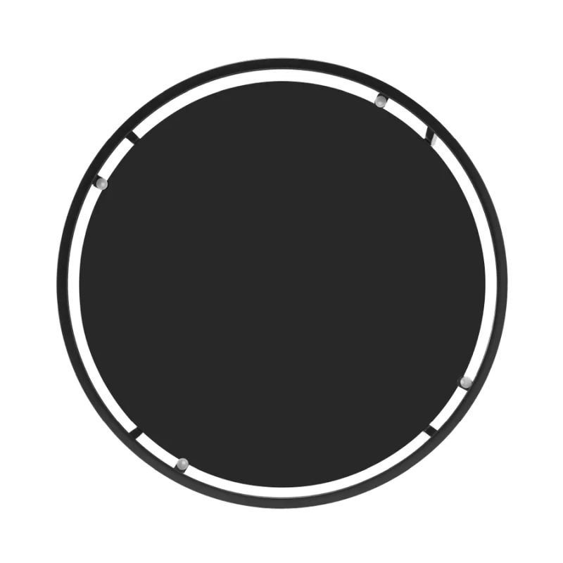 Štýlový okrúhly konferenčný stolík, čierna-sklo-kov