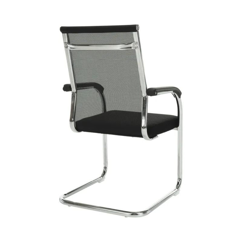 Zasadacia stolička, čierna-strieborná