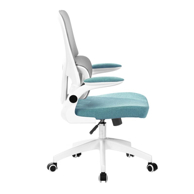 Oblé kancelárske kreslo, hnedá-neomint-biela