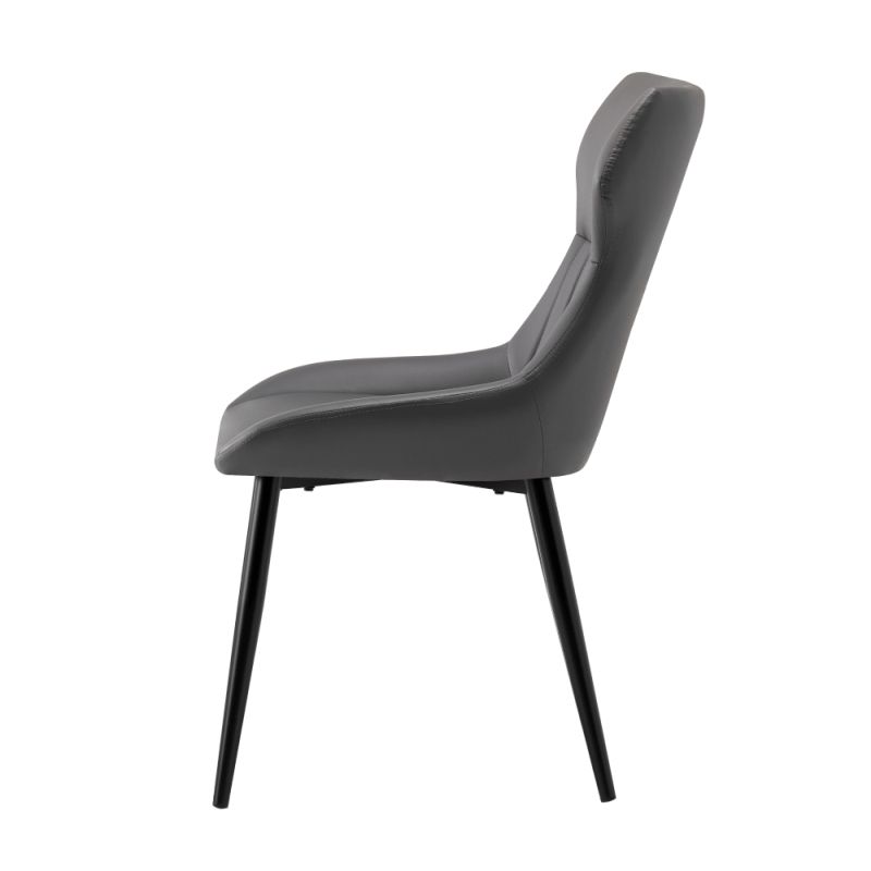 Nevšedná jedálenská stolička, tmavosivá-čierna