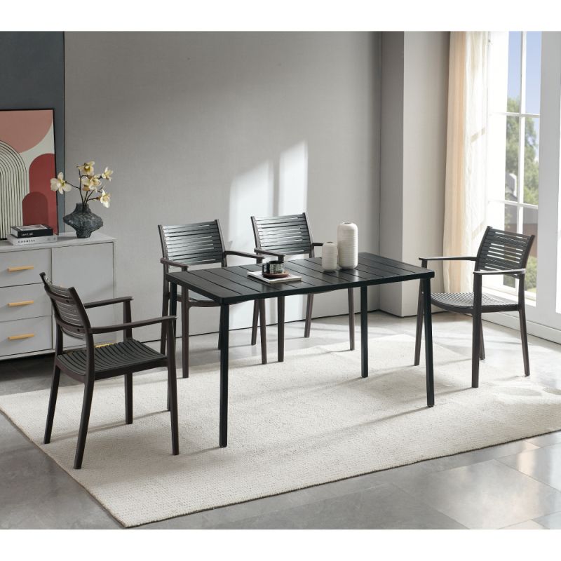 Stohovateľná stolička plastová, hnedá-sivá