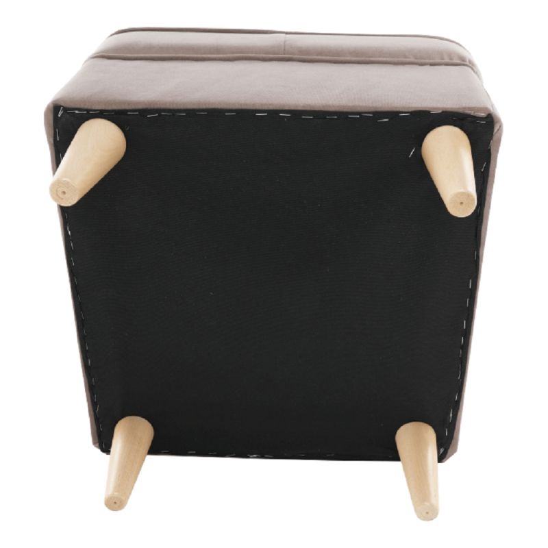 Taburet v nadčasovom dizajne, béžovosivá-buk