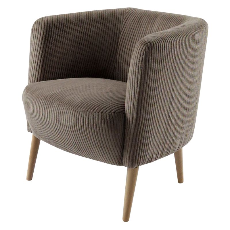 Dizajnové kreslo v prevedení sivobéžová Taupe-buk