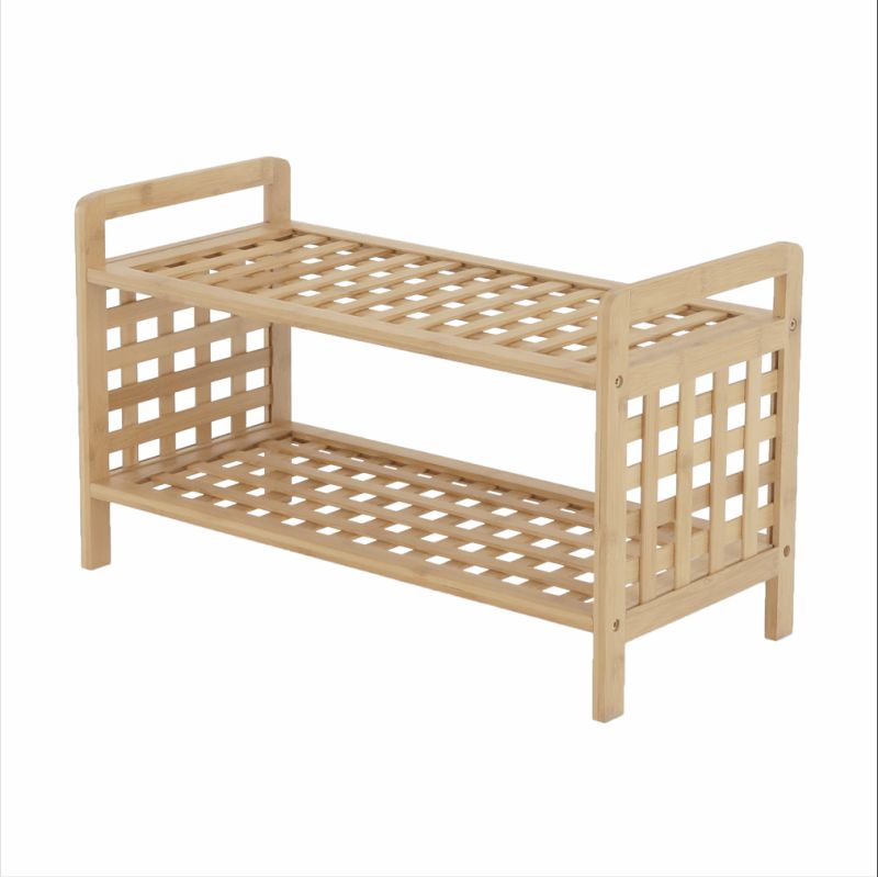 Botník 2-policový z lakovaného bambusu