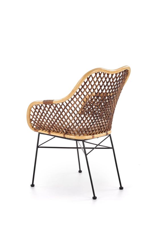 Štýlová jedálenská stolička z umelého ratanu