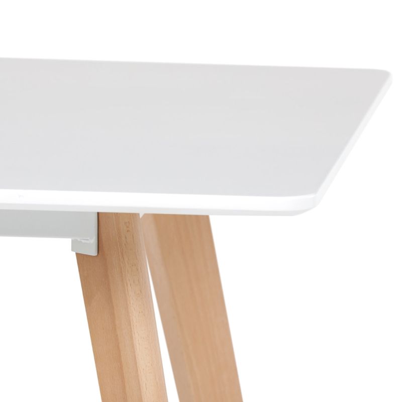 Jedálenský stôl štvorcový s bielou MDF doskou 80x80