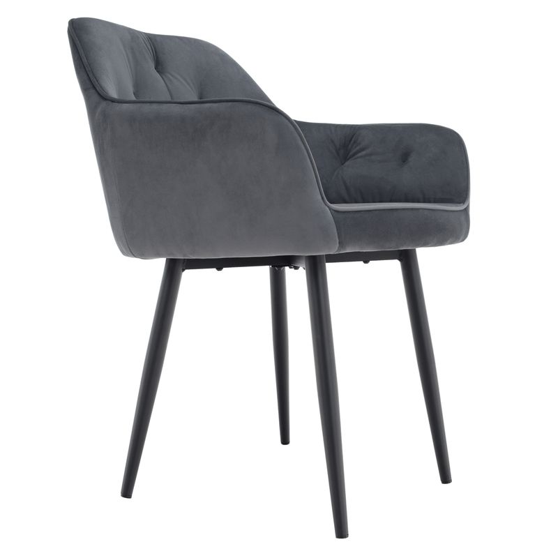 Dizajnové kreslo, sivá Velvet látka