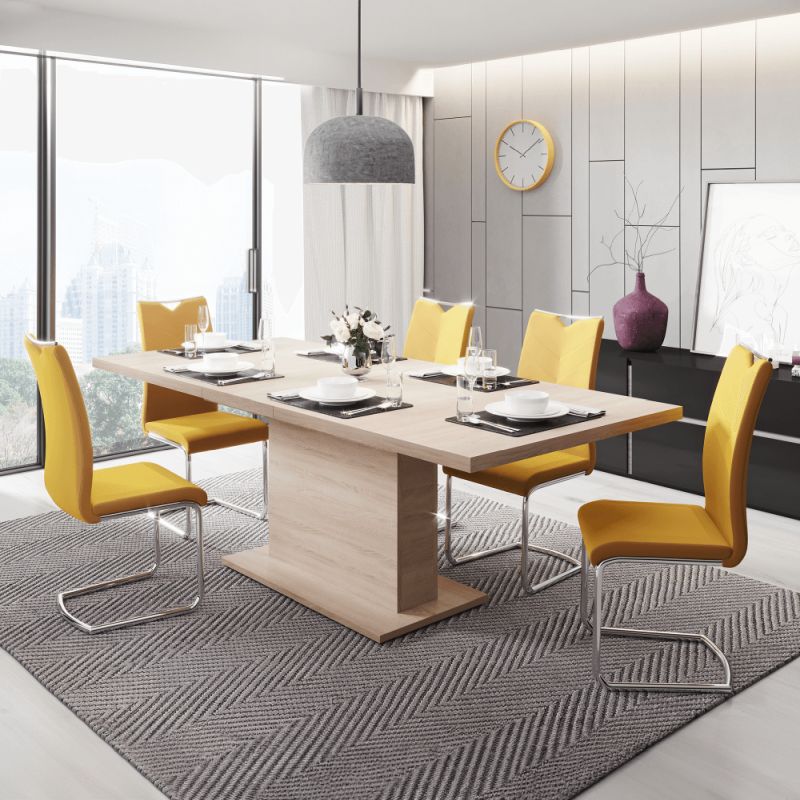 Jedálenský rozkladací stôl dub sonoma, 160-200 cm