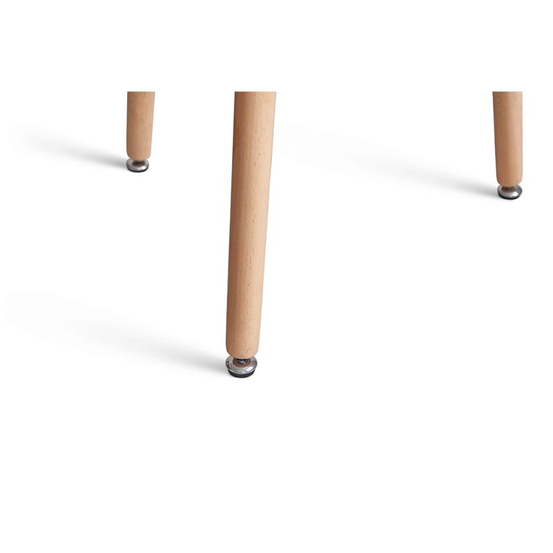 Jedálenský stôl okrúhly, biela-buk, 80