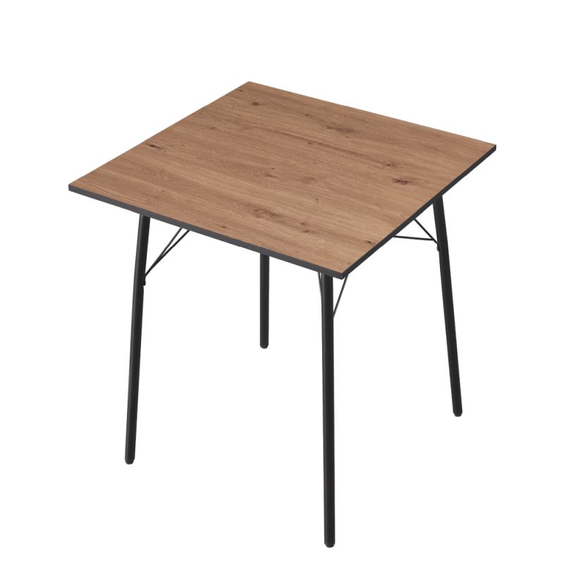 Jednoduchý a minimalistický jedálenský stôl, dub artisan-čierna, 70 cm