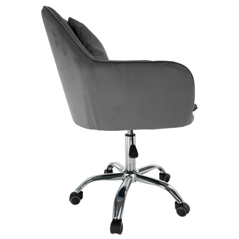 Štýlové a pohodlné kancelárske kreslo, sivá Velvet látka