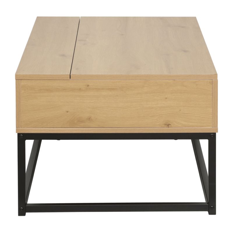 Výklopný konferenčný stolík, dub-čierna