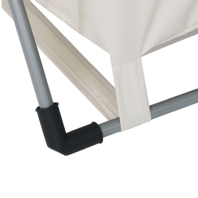 Látkový kôš na bielizeň, béžová-hnedá