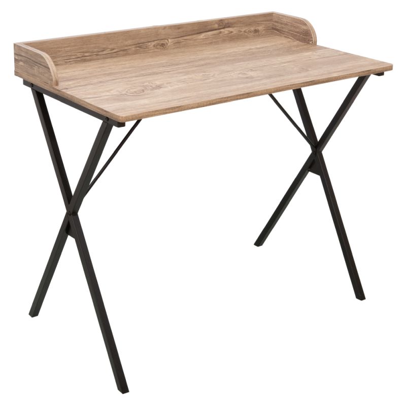 Jednoduchý praktický PC stôl, dub-čierna