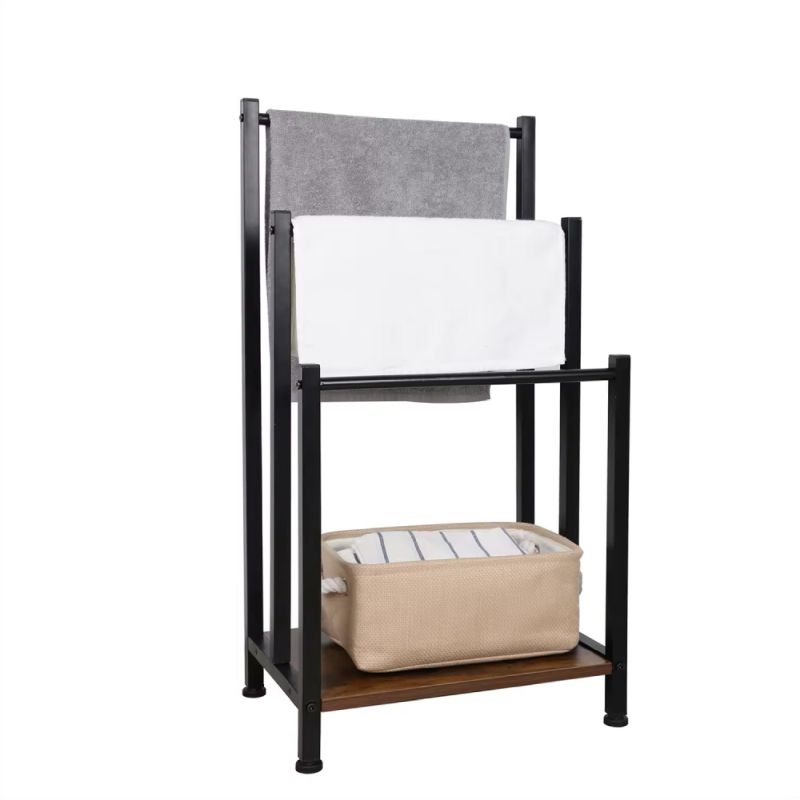 Trojradový stojan na uteráky, čierny