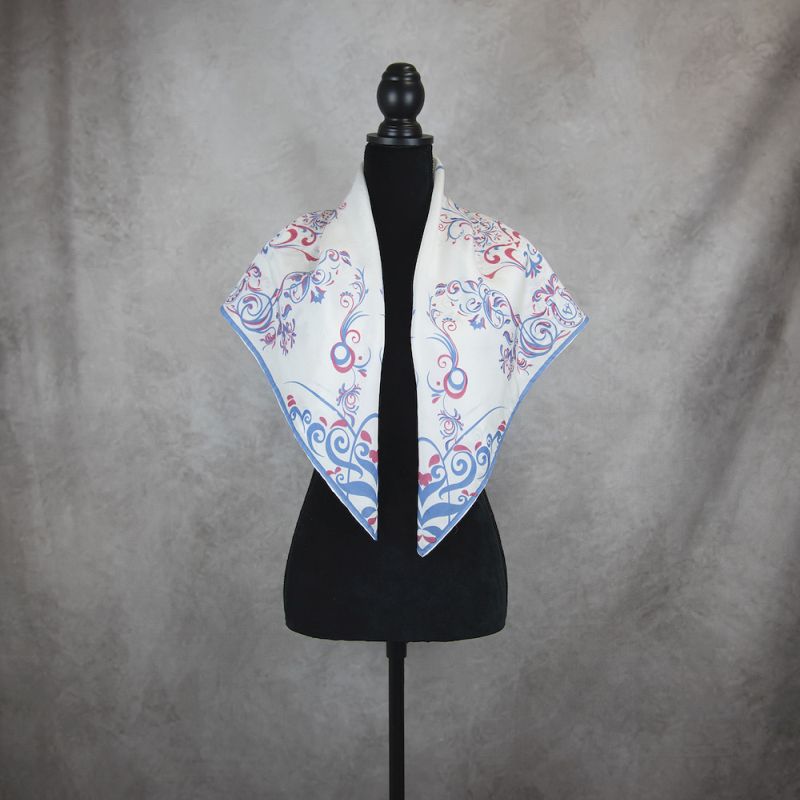 Hodvábna šatka ORNAMENT VZOR_5, 90 x 90cm, Made in SLOVAKIA