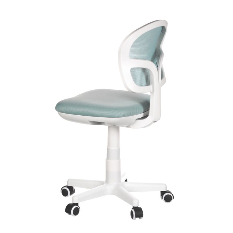 Detská stolička, modrá sieťovina, biely plastový kríž