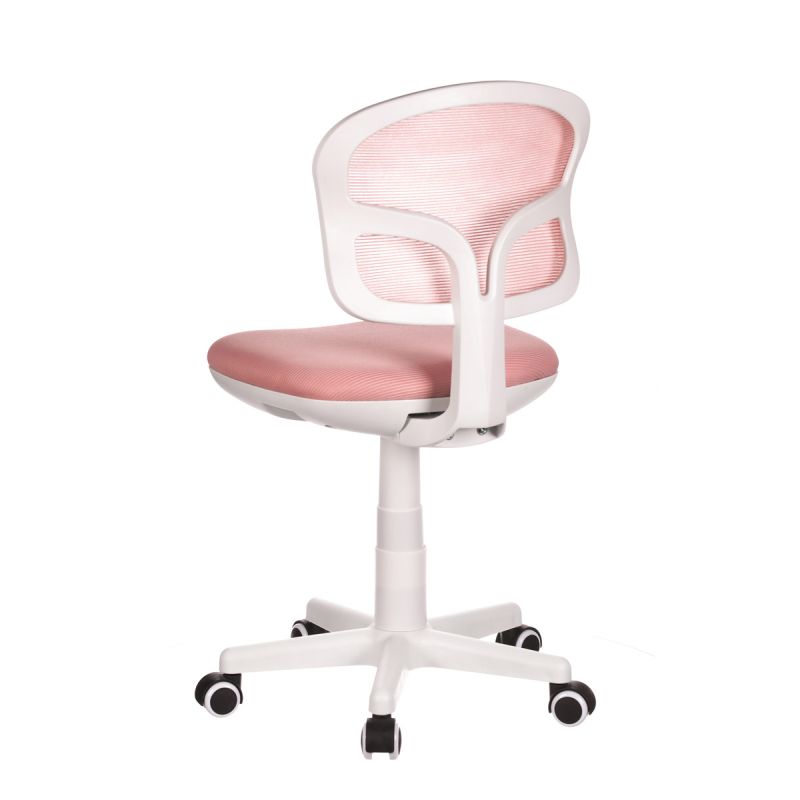 Detská stolička, ružová sieťovina, biely plastový kríž