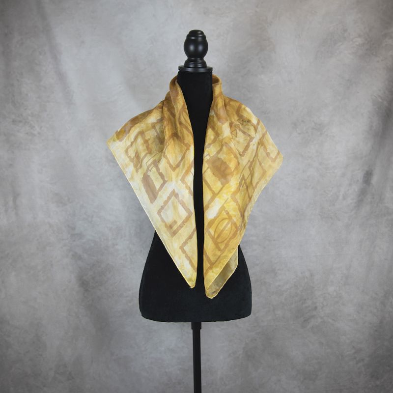 Ručne maľovaná hodvábna šatka ŠTVORCE MIX FARIEB_1, 90 x 90cm