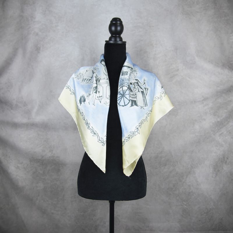 Ručne maľovaná hodvábna šatka MILENCI, 90 x 90cm, Vyrobené na Slovensku