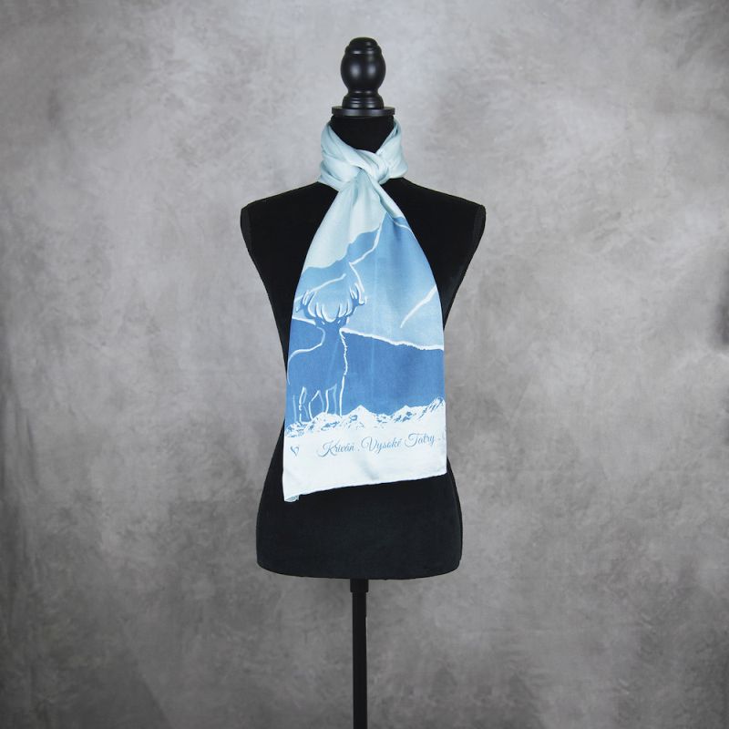 Hodvábny šál Vysoké Tatry - VYSOKÉ TATRY – KRIVÁŇ BLUE