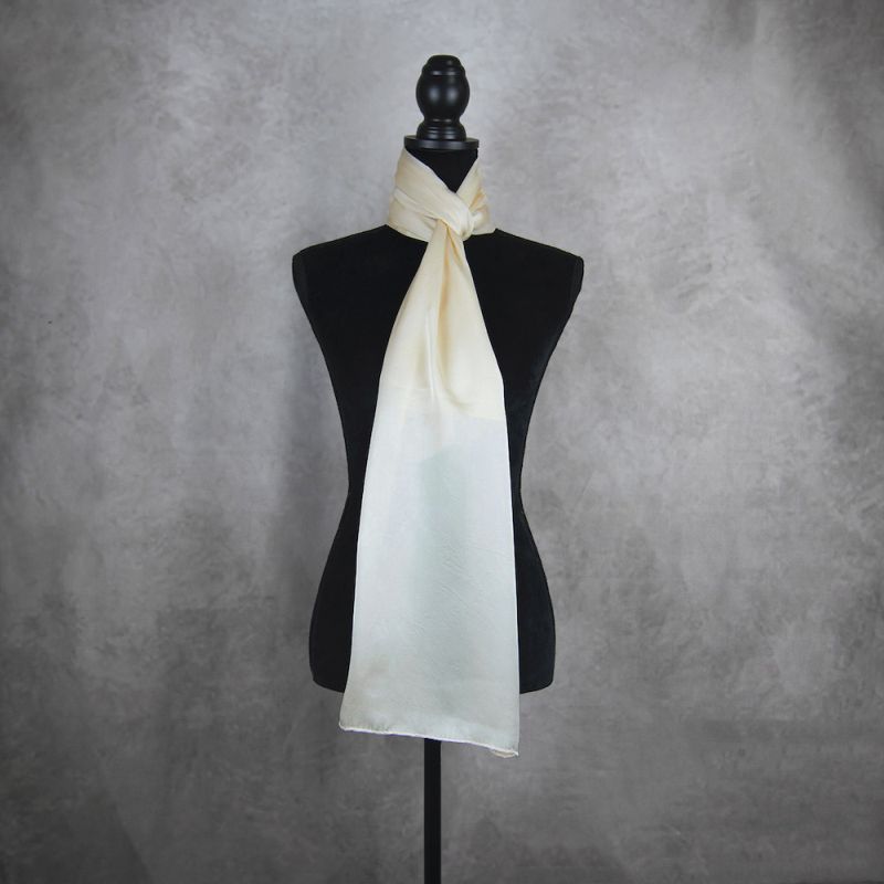 Hodvábny šál BÉŽOVÝ, Vyrobený na Slovensku, 175 x 45cm