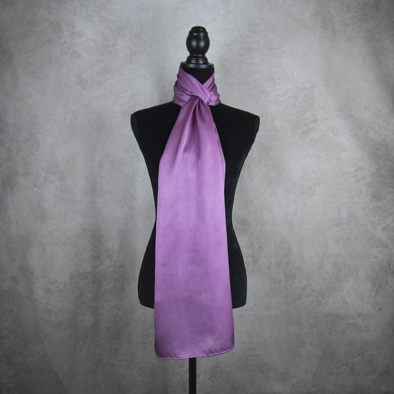 Hodvábny šál PURPUROVÝ, Vyrobený na Slovensku, 175 x 45cm