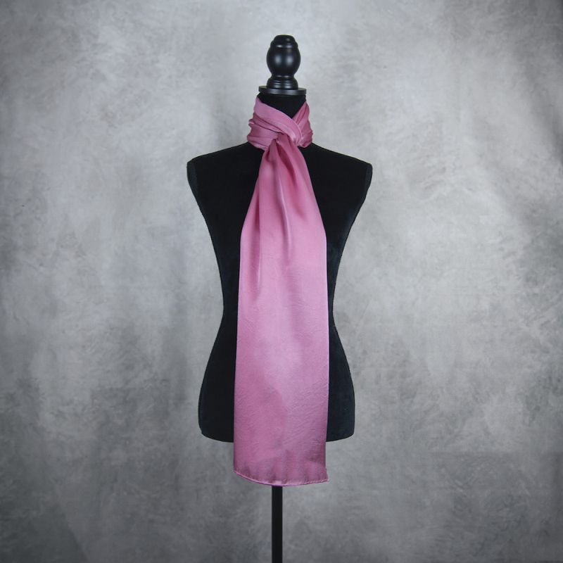 Hodvábny šál STARO-RUŽOVÝ, Vyrobený na Slovensku, 175 x 45cm