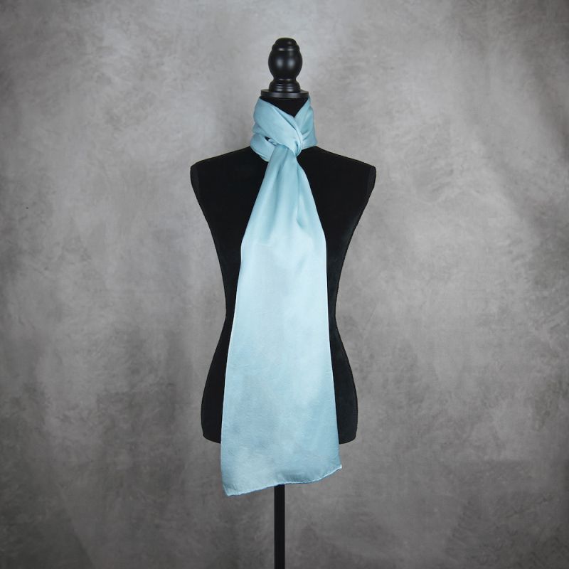 Hodvábny šál ZELENO-MODRÝ, Vyrobený na Slovensku, 175 x 45cm