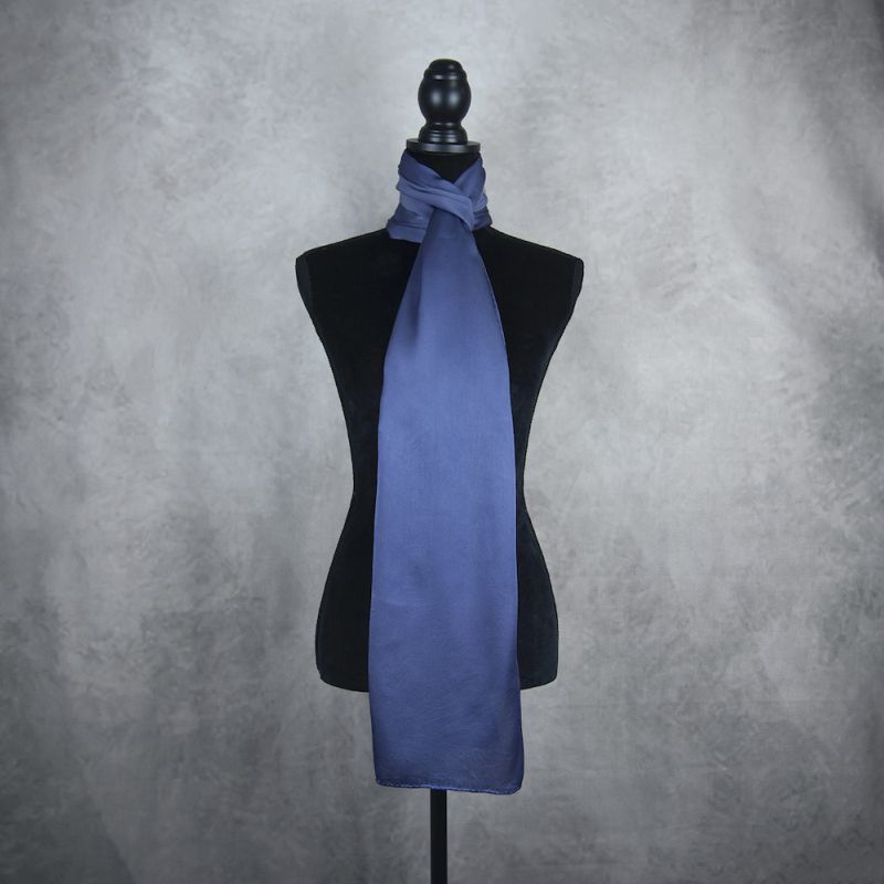 Hodvábny šál ANTRACITOVÝ, Vyrobený na Slovensku, 175 x 45cm