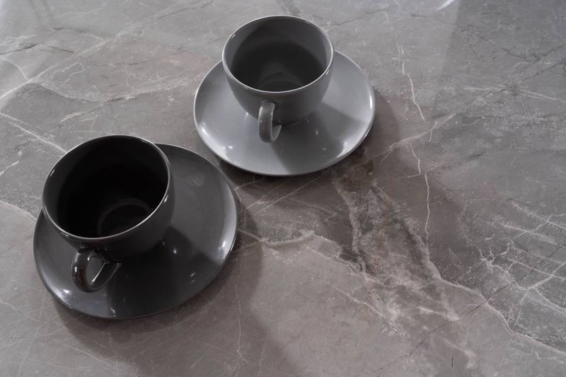 Okrúhly jedálenský stôl 120, čierny-sivý