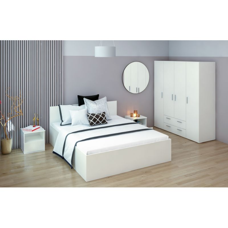 Malý elegantný nočný stolík, biela